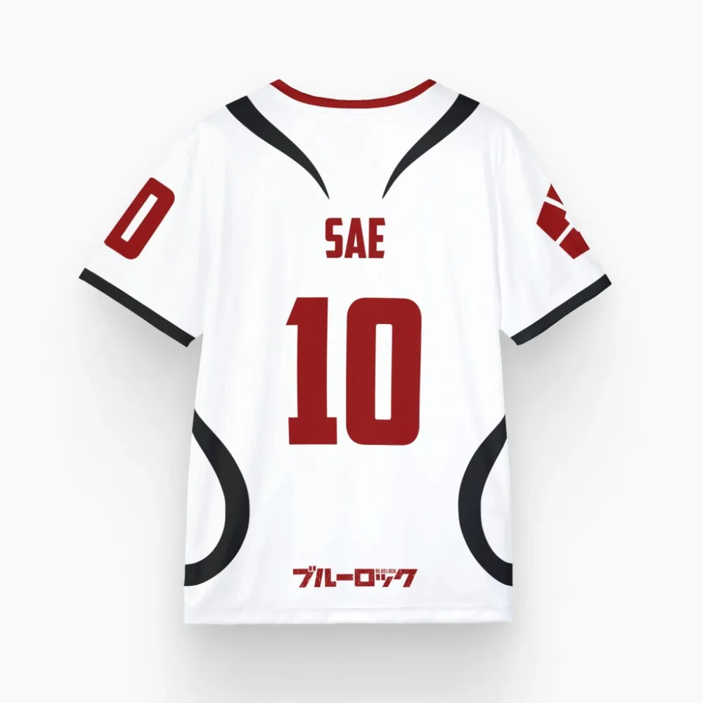 Mens Anime Jersey Blue Lock Sae Itoshi Role Playing 3d Print T-shirt Men Women Fashion Oversized Short Sleeve T shirt Breathable image 2