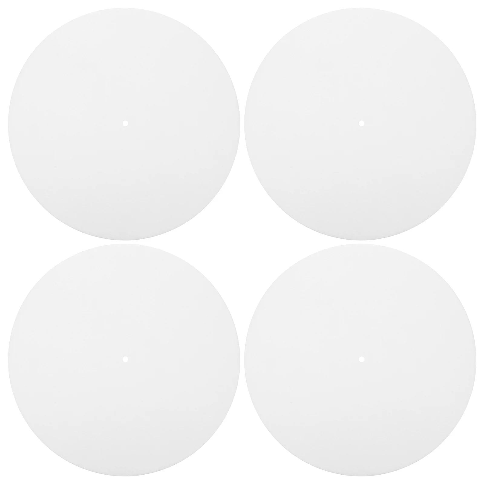 

4Pcs Turntable Slipmat White Felt Record Mat Anti-Static Vinyl Record Player Pad 12Inch Felt Pad Noise Reduction Sound