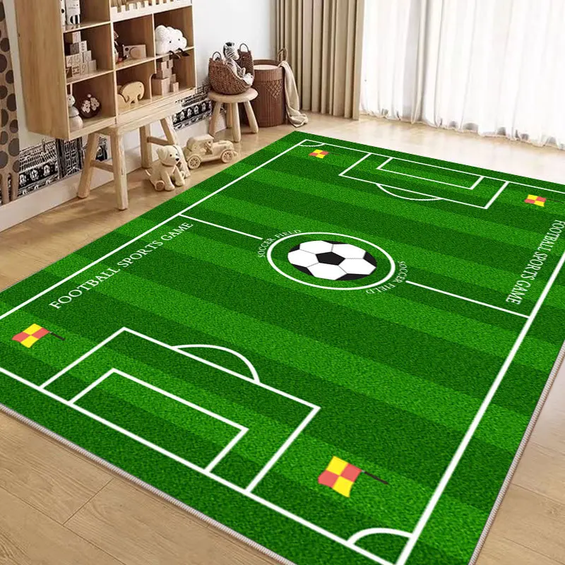 American Sports Style Living Room Sofa Carpet Decoration Bedroom Non-slip Washable Game Mat Easy Cleaning Study Big Rug Custom