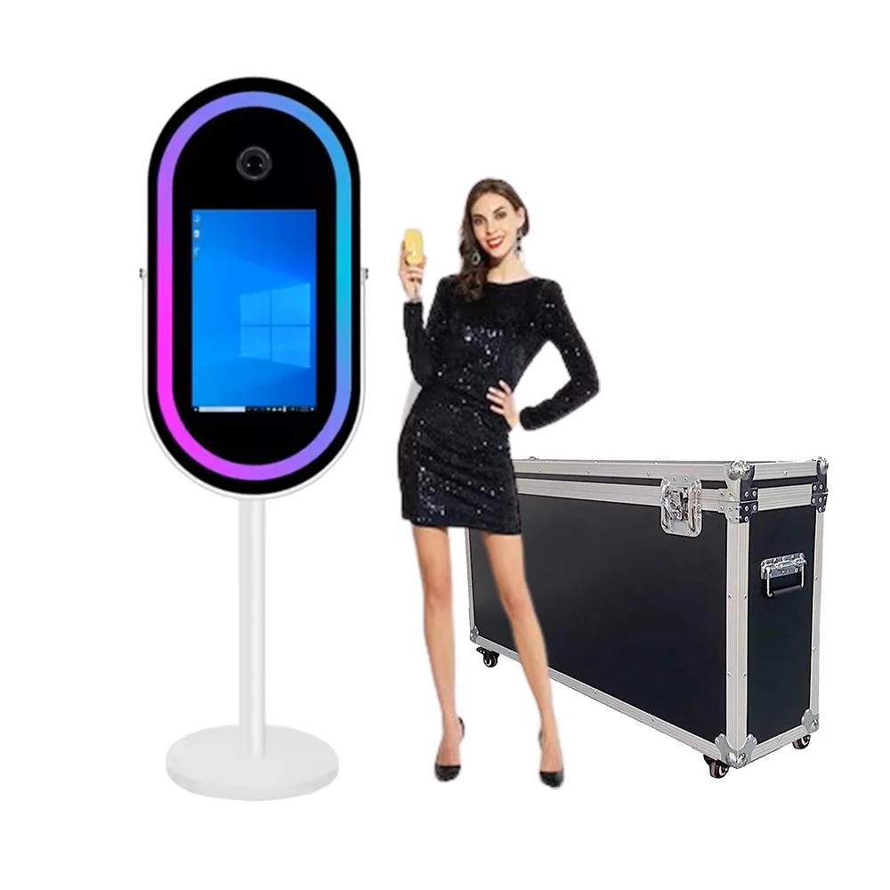

Beauty Picture Portable Selfie Photobooth Magic Mirror Photo Booth Machine Touch Screen Led Frame Drop Shipping for Events