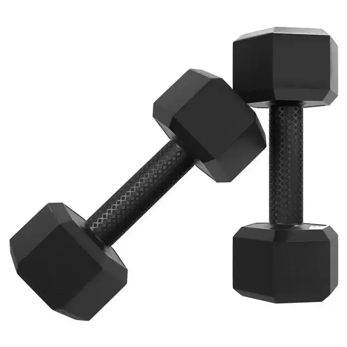 hot selling home weight lifting equipment dumbbell set cheap gym home body fitness  rubber coated dumbbell