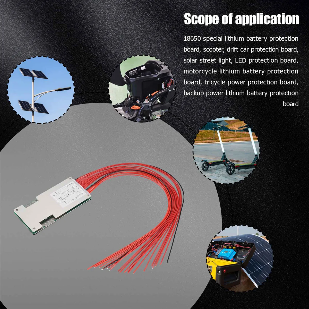 SCLS 20S 60V 45A LiFePo4 Battery Protection Board PCB with Balance for Motorcycle E-Bike Scooter