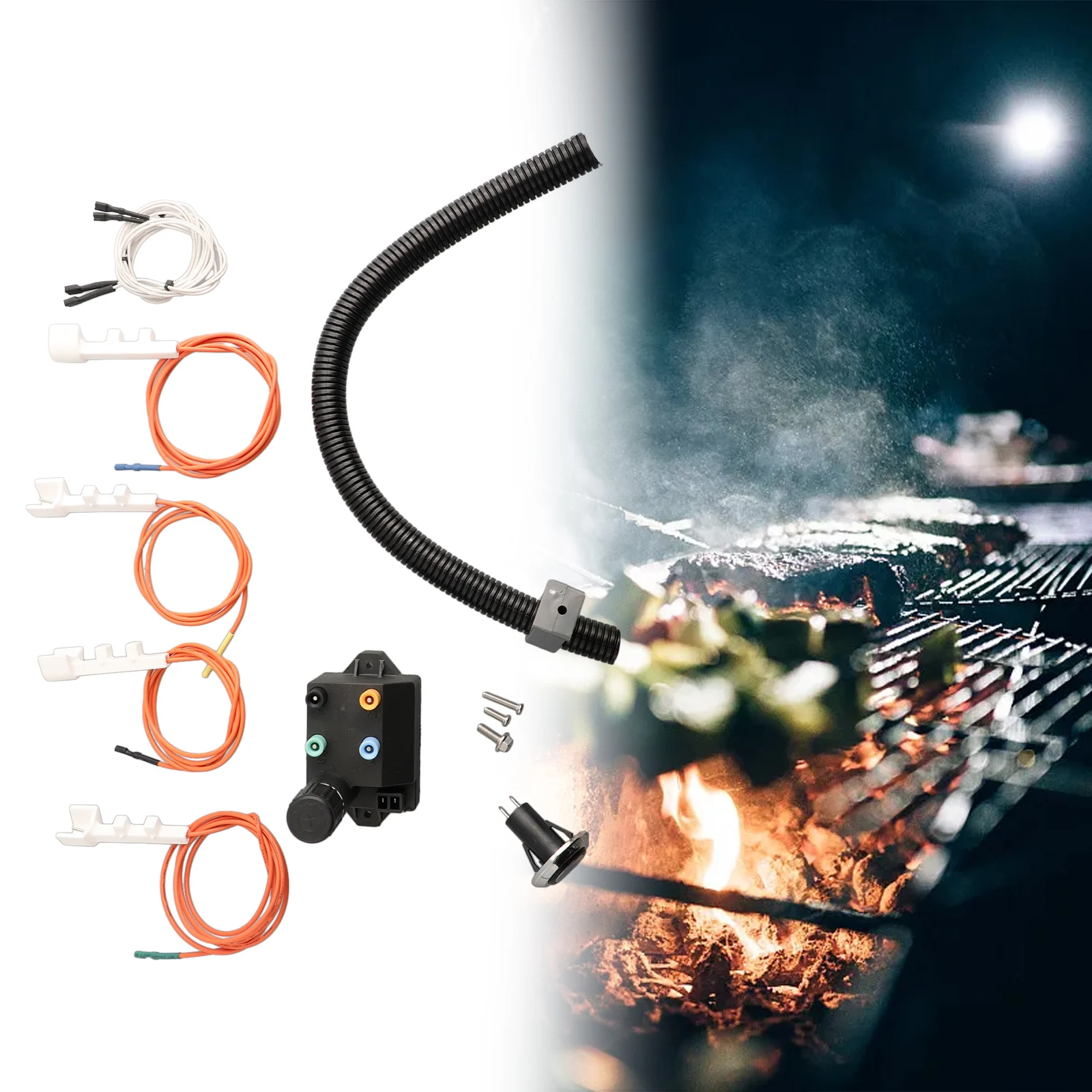

Outdoor Living Yard Grill Spare Parts 1 Set 440g BBQ Parties Ceramic+Metal+Plastic Reliable Grill Replacement Parts