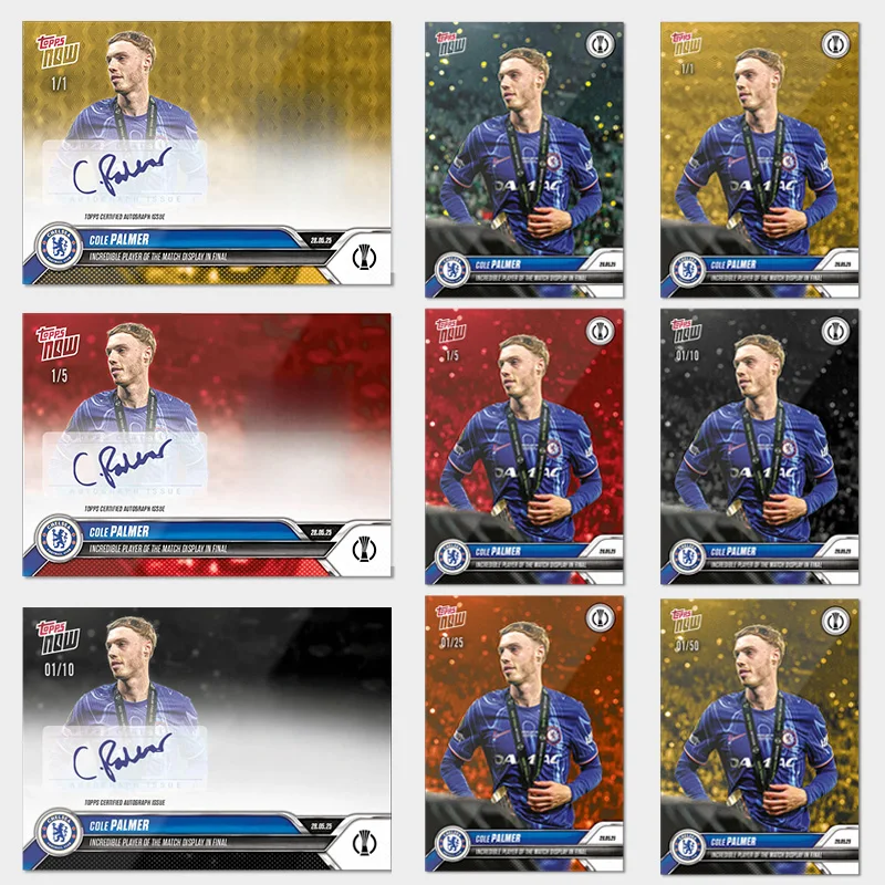 

Topps Now Diy Homemade 2025 UECL Champion Cole Palmer Chelsea F.c. Football Star Autograph Trading Card Birthday Gift Collection