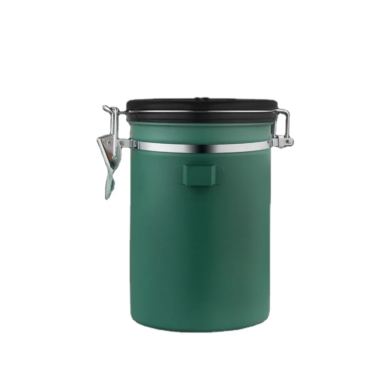 

Контейнер для кофе с клапаном Co2, герметичная крышка из нержавеющей стали, консервы свежести для хранения кофейных зерен, канистра премиум-класса