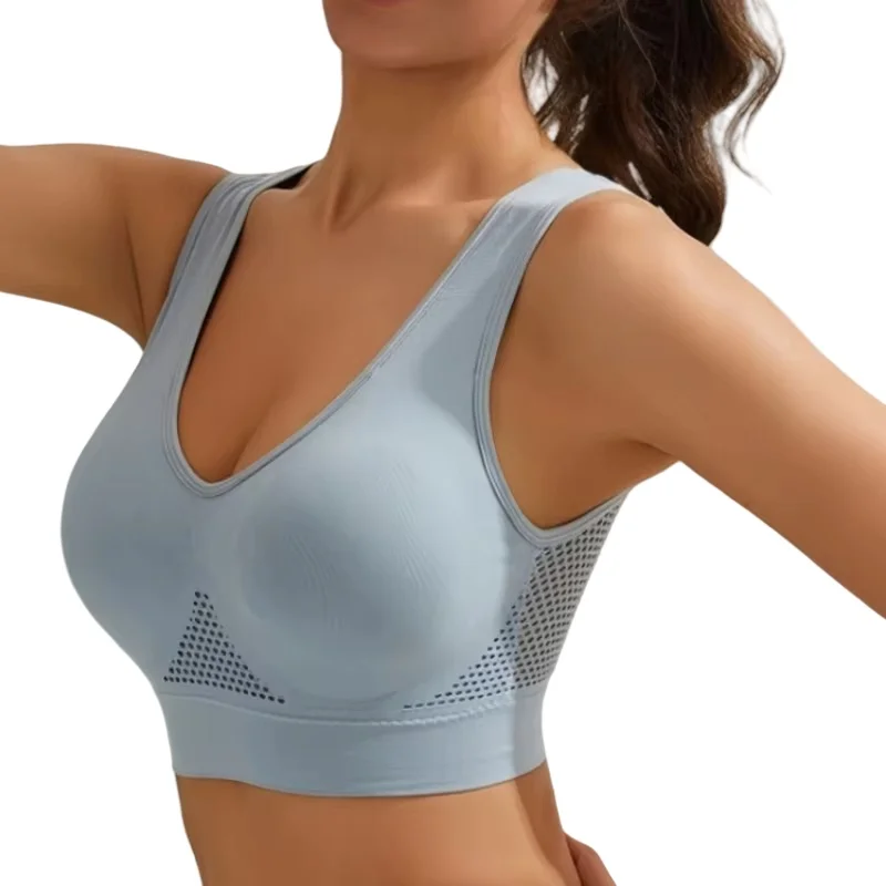 S-5XL Seamless Bras For Women Hollow Underwaer Wireless No Pads Crop Tops Female Sexy Lingerie Soft Sports Camisole