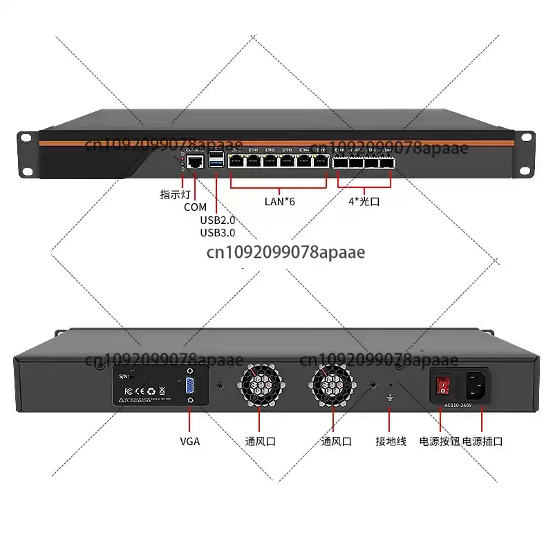 

Suitable for Network Security! Partaker 1U Firewall Appliance, 6 LAN & 4 10G SFP, Intel Quad Core, OPNsense Support