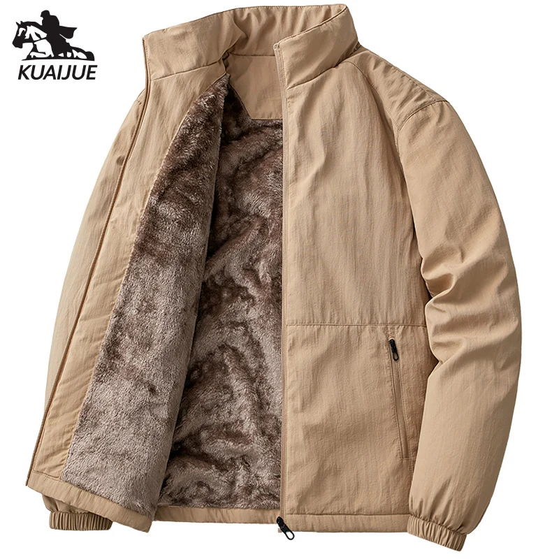 

Jacket Mens Spring autumn New men jacket Flip collar fleece Jackets Youth casual coat Men's business coats Size M-4XL 5XL 5320