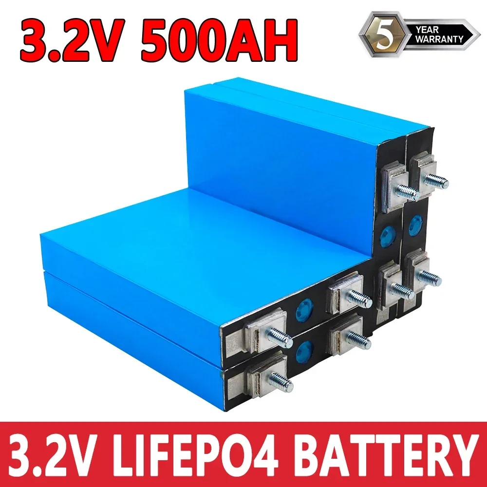 Fast Delivery 3.2V 300Ah 400Ah 500Ah Lifepo4 Lithium Iron Phosphate Battery Pack DIY 12V 24V 36V 48V Solar Rechargeable Cell