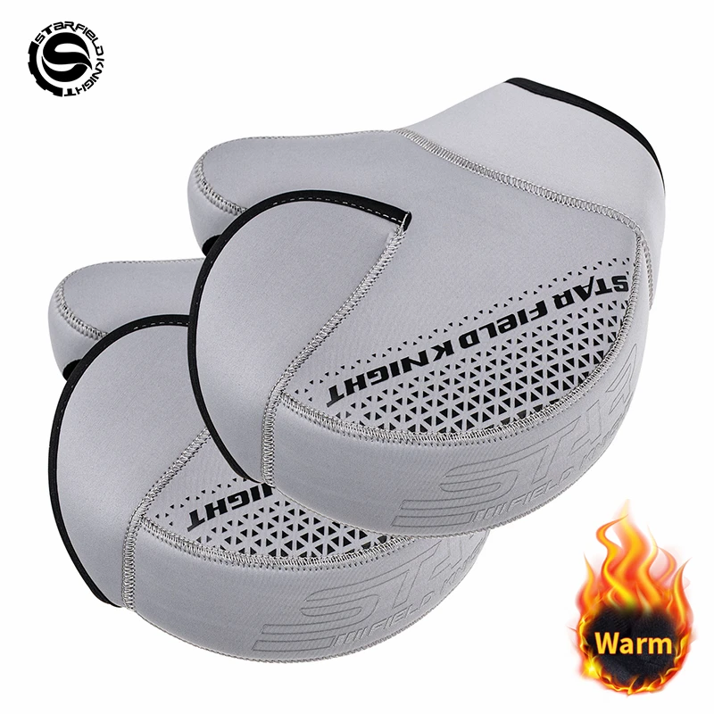 Star Field Knight Motorcycle Cycling Handlebar Mitts Winter Warm Grip Riding Muffs Gloves Cover Windproof Rainproof Snowproof