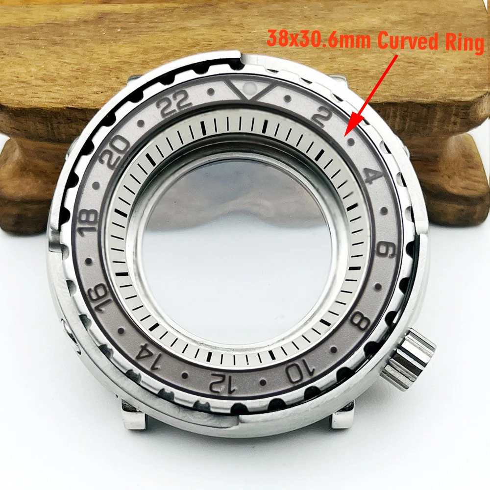 Cassa per orologio al tonno con retro trasparente da 47 mm adatta al movimento NH35 NH36 Fondello trasparente Custodie per orologi in scatola per tonno NH35