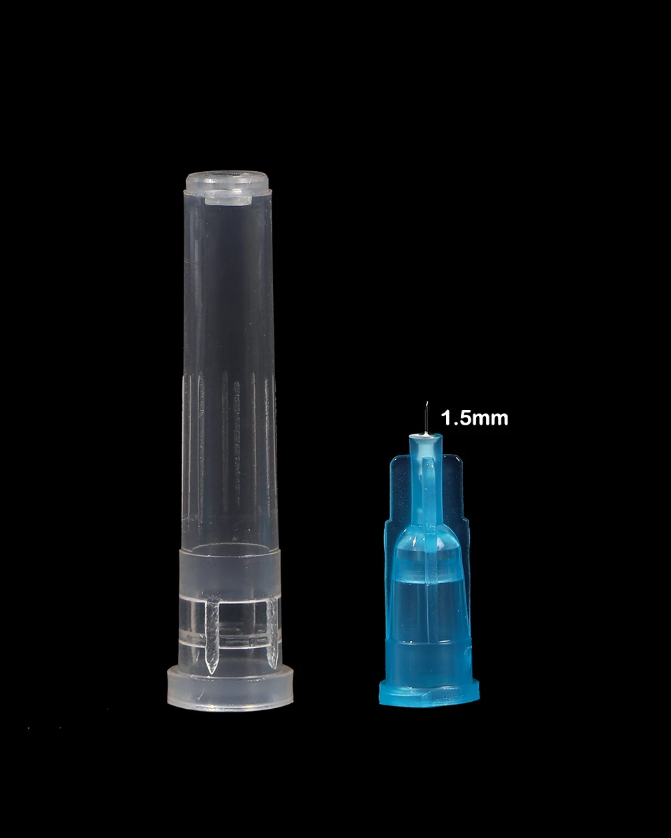 일회용 무통 문신 작은 바늘, 플라스틱 주입 화장품 멸균 바늘 도구 부품, 34G, 1.5mm, 2.5mm, 32G x 2.5mm