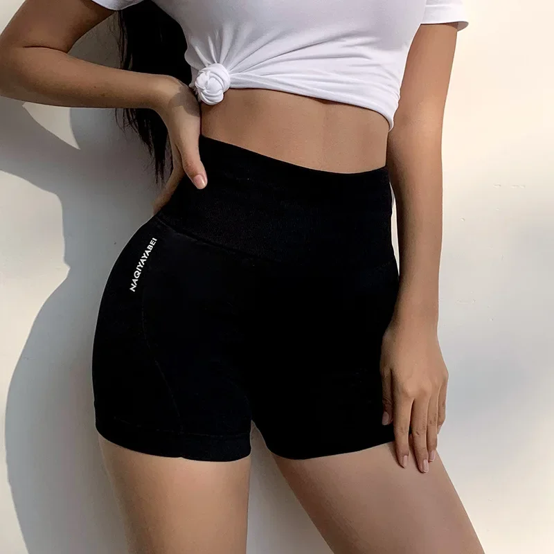 

Women Seamless Sports Shorts Hip Lifting Running Fitness Yoga Shorts Girls Elastic High Waist Gym Workout Tights Leggings Female