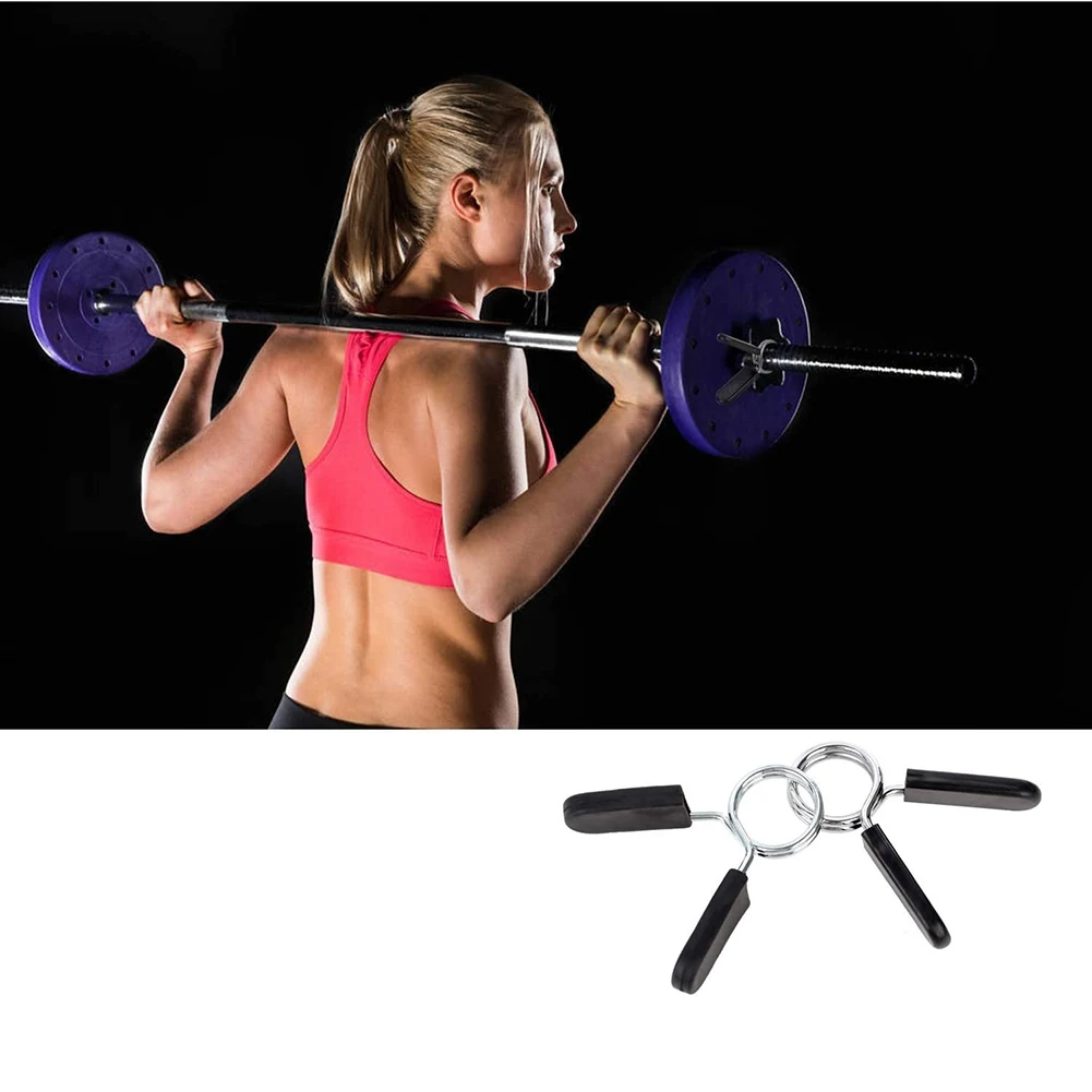 RTENTE-6 Pack 1 Inch (25 Mm) Barbell Clip Clamps-Dumbbell Spring Collars For Standard Weight Bar,Working Out,Strength Training