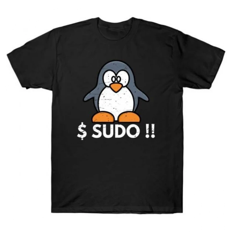 

Linux Sudo Bang Bang Funny Developer Gift t shirt for Software Engineer Graphic clothes 100% cotton printed All size Tops S-6XL