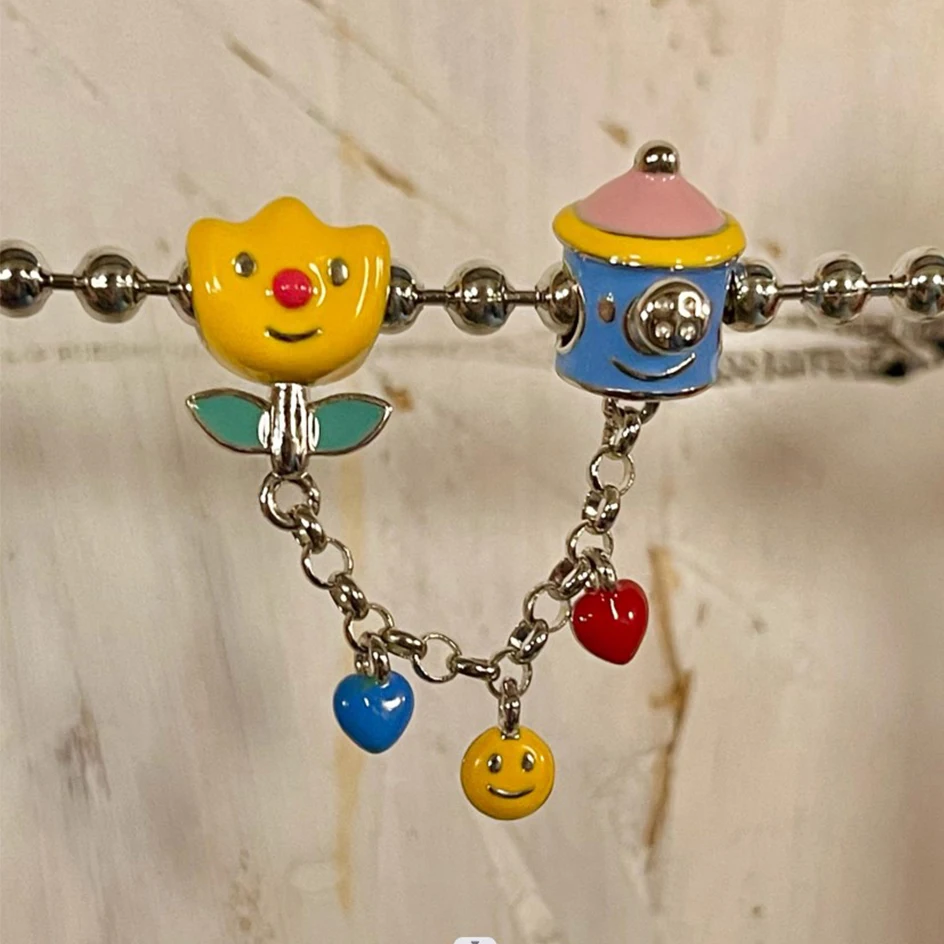 

925 Sterling Silver Watering Can With Flower Safety Chain For Bracelet Bangle Decoration Chain