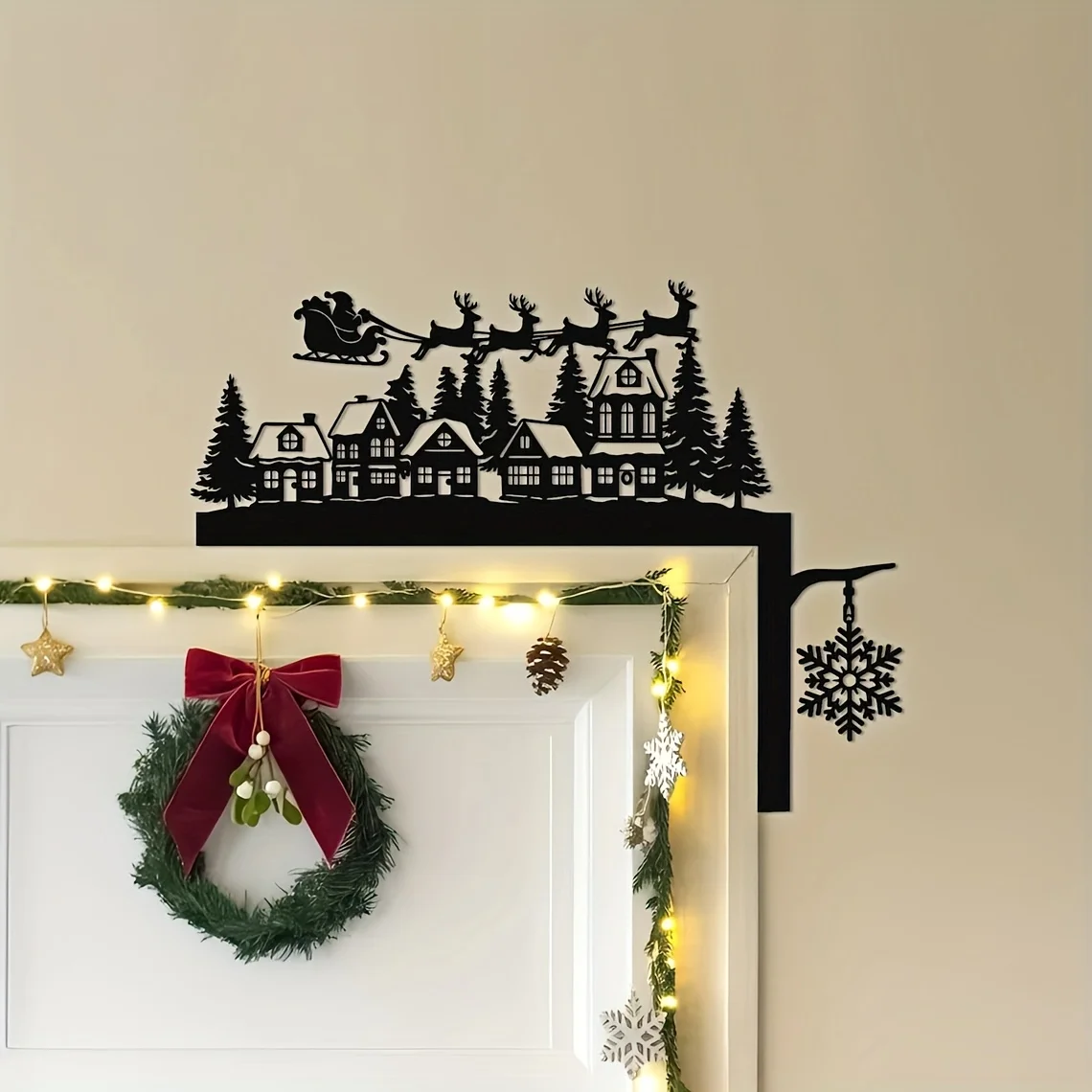 CIFBUY Iron Wall Art Door Corner Ornament Seasonal Home Decoration Party Theme Sign Gift Plaque