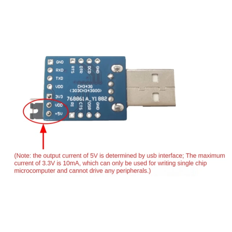 Ch343g usb ao conversor do ttl, módulo multi-funcional compatível com usb v2.0, fácil de usar