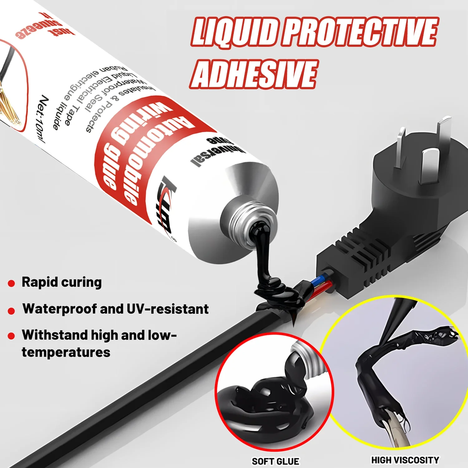 KJM 10M Multi-Purpose Electrical Tape High Temperature Resistance Adhesive Car Repair Panel Sealing Insulation