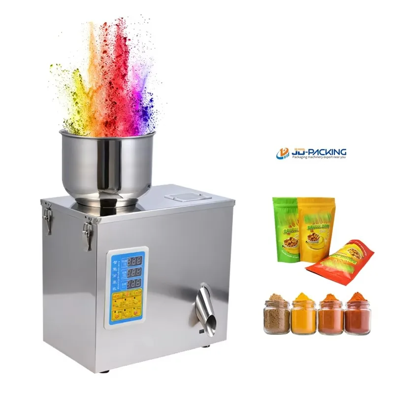 Semi Automatic Food Powder Milk Powder Flour Spice Protein Weighing Filler Filling Machine For Bottles Bags Jars Pouches