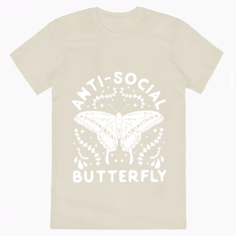 Summer 2024 New Women's Cotton Black T-Shirt Y2K Oversized Butterfly Print Loose Top Casual Cute Fairy Style Short Sleeve