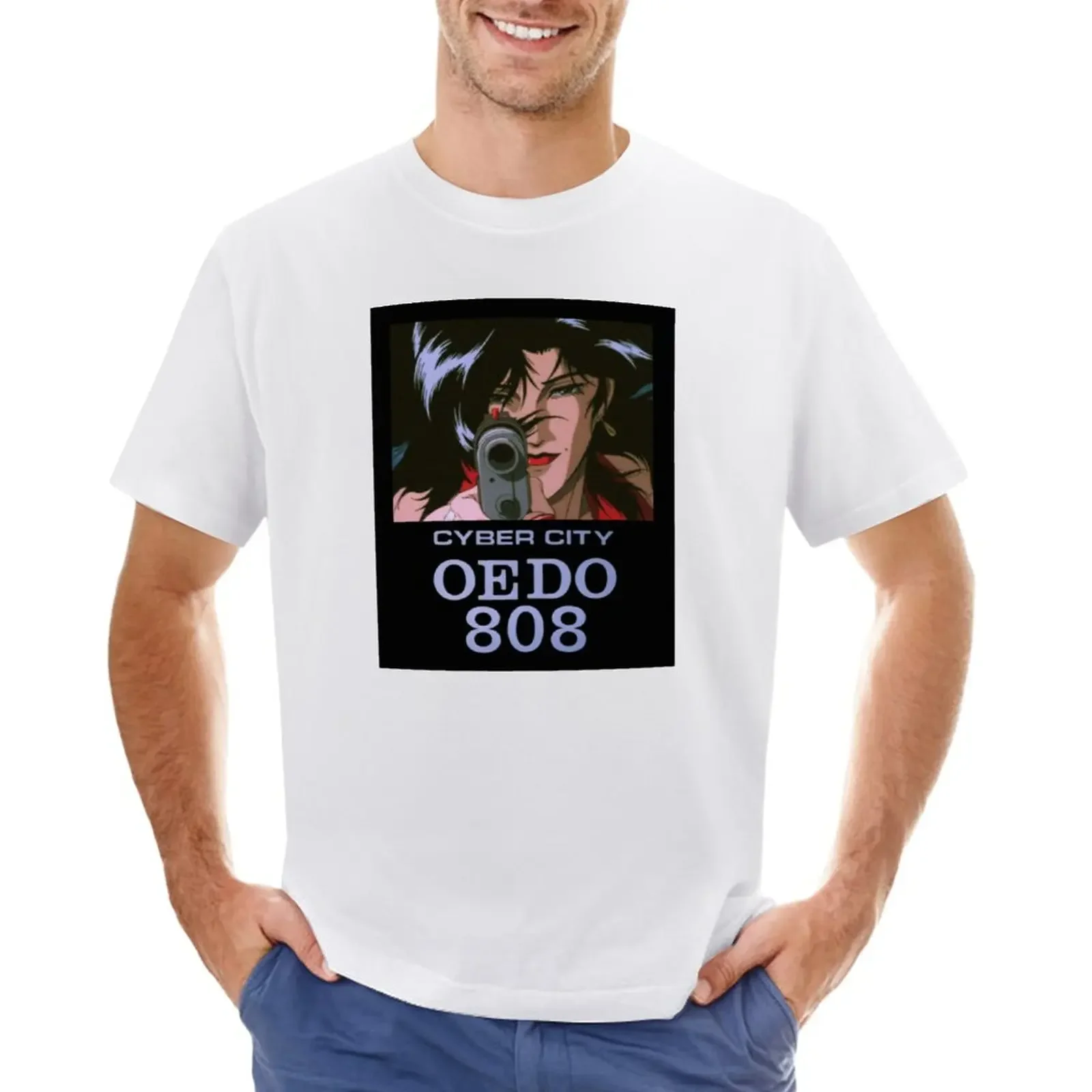 

Cyber City Oedo 808 Sarah Fan Art T-Shirt oversizeds summer top anime clothes graphics men t shirts