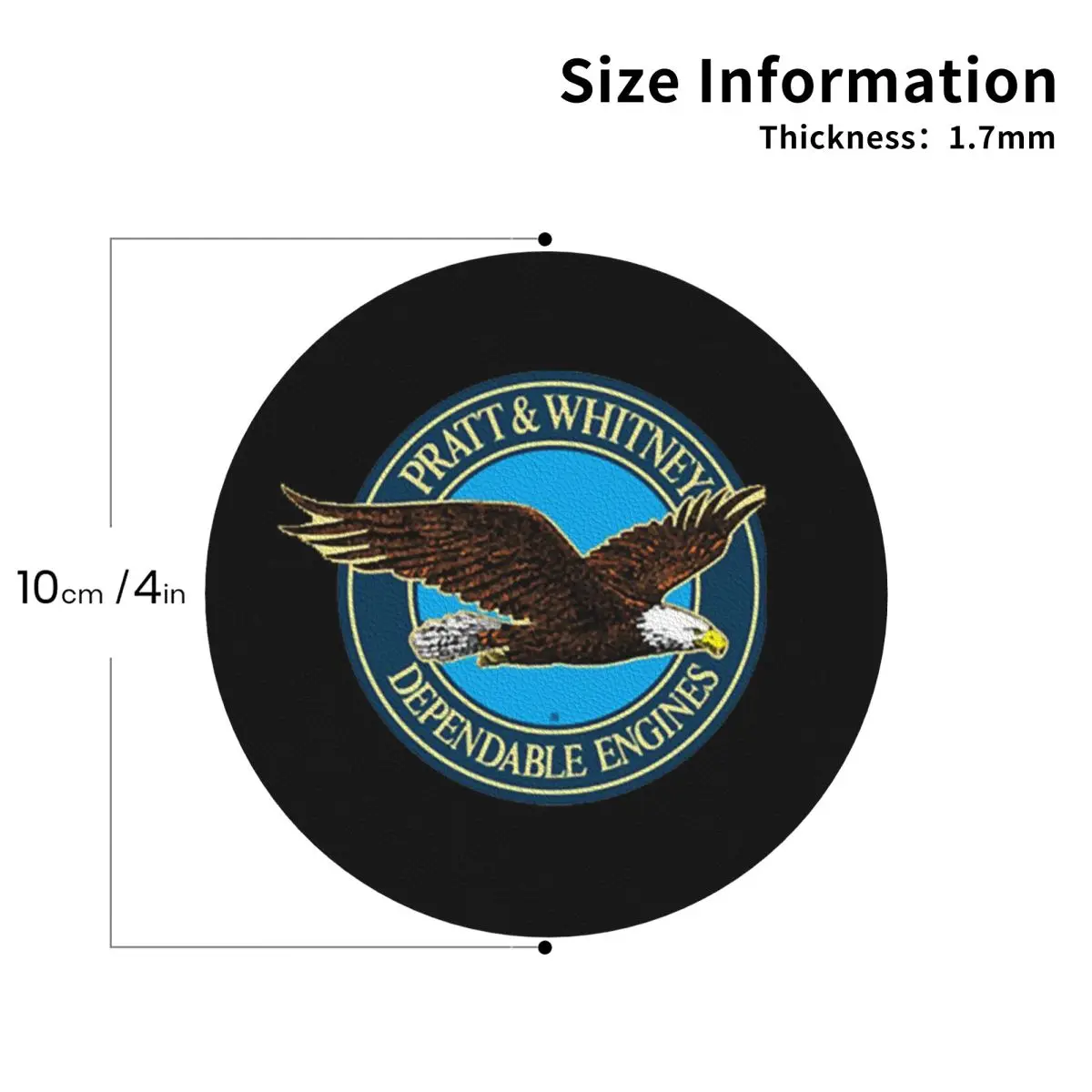 Pratt & Whitney Logo Dependable Engines Coasters Leather Placemats Insulation Coffee Mats For Home Kitchen Dining Pads Set of 4