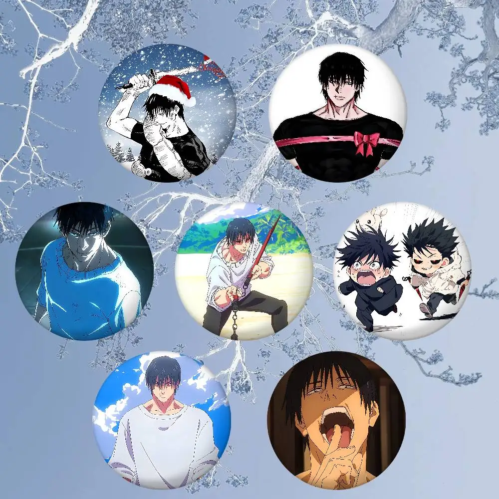 Anime C-Toji Fushiguro-S Enamel Pins Handmade Round Brooch L Killer Yagami Light Cosplay Badge Backpacks Jewelry Gifts