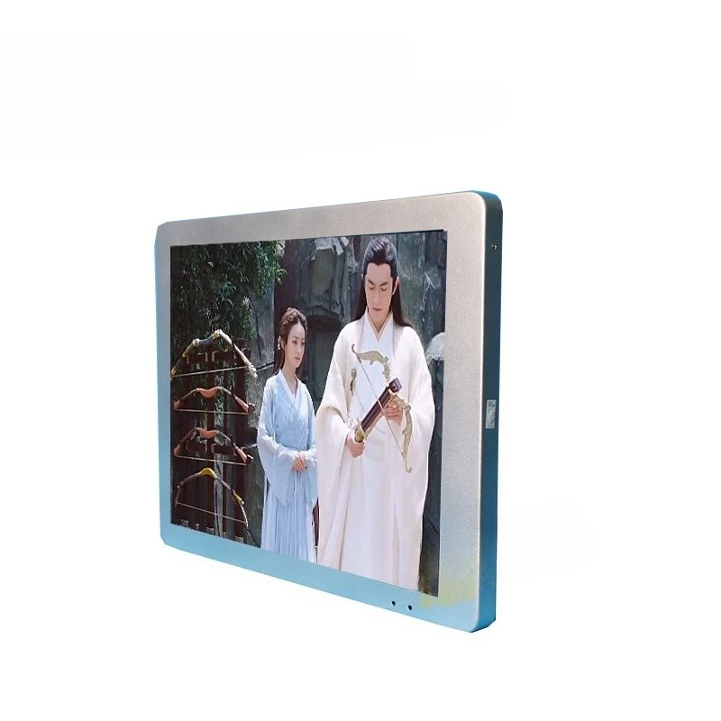 Car TV back lock 17 inch high definition wall mounted, bus advertising machine, ceiling display