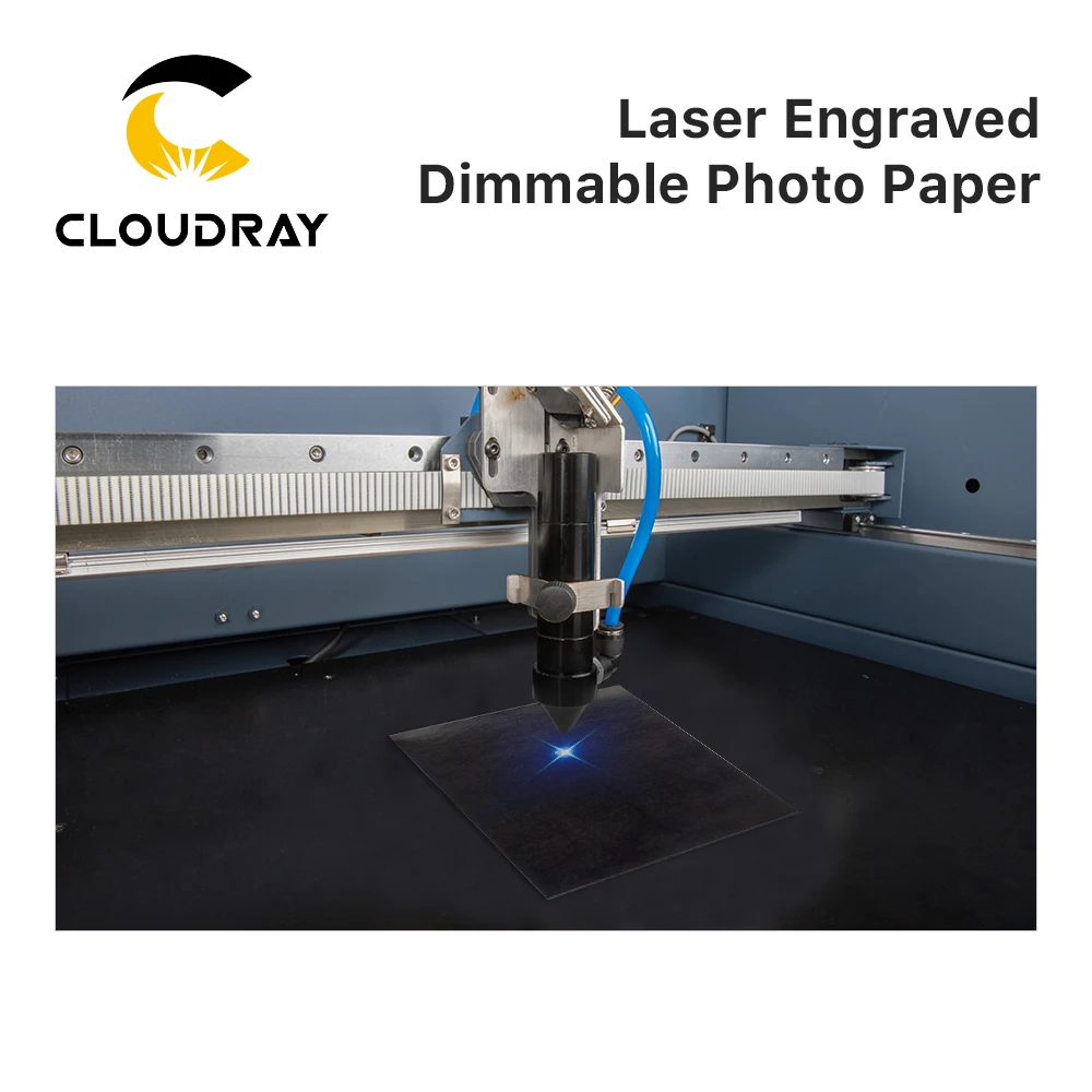 Cloudray Laser Gegraveerd Dimbaar Fotopapier Voor Foutopsporing Van Spotkwaliteit En Monstertesten Voor Lasergravure-En Snijmachine