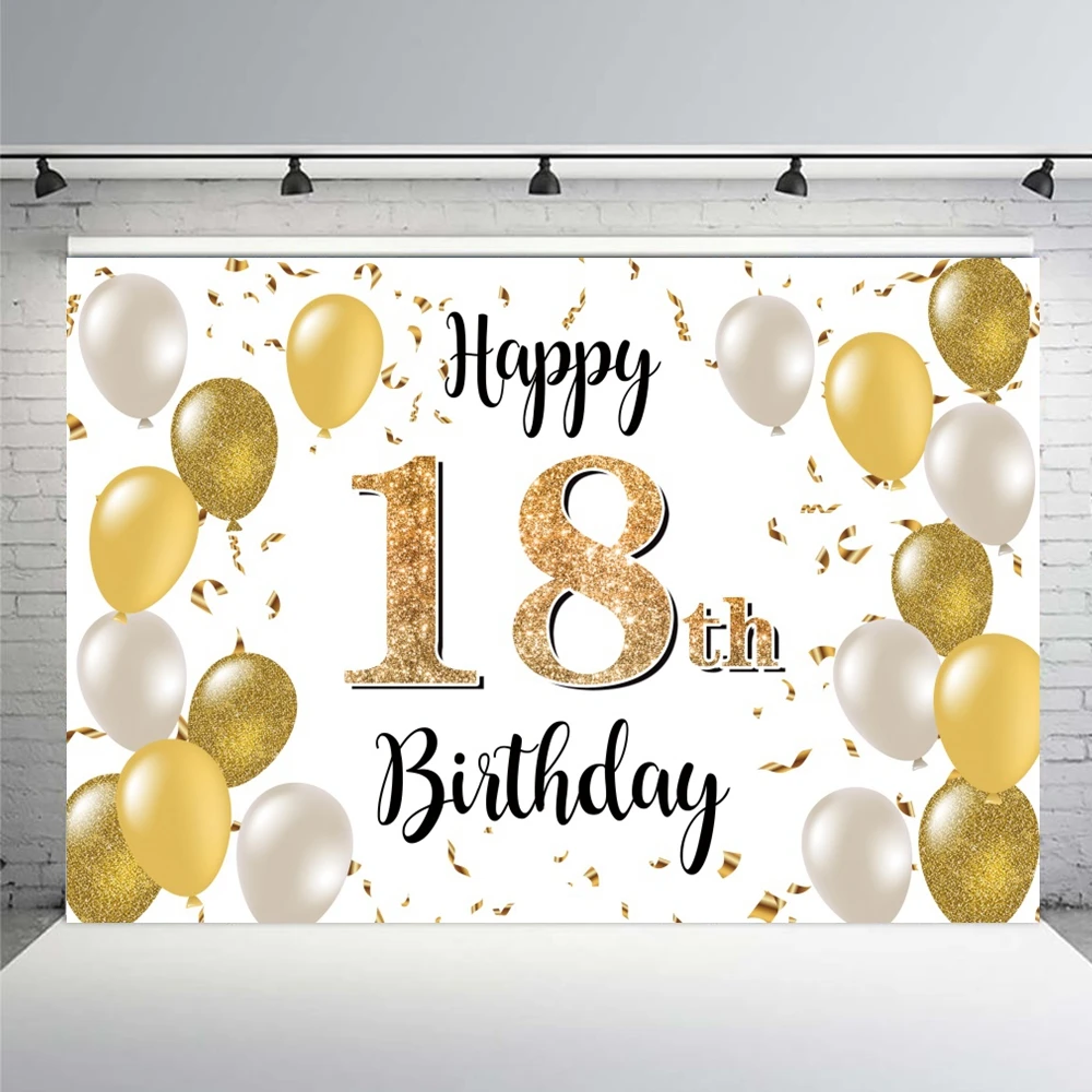 반짝이 성인 생일 사진 배경 풍선, 생일 파티 배너 장식, 포토콜 사진 배경, 사진 스튜디오