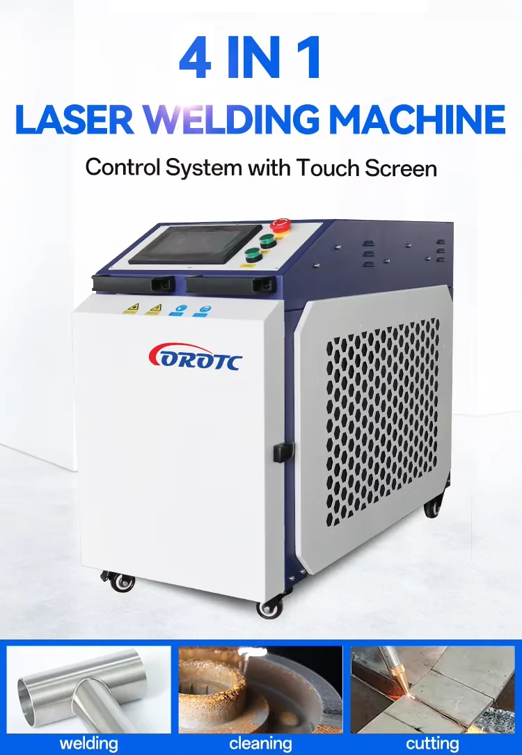 Easy-to-Operate 2000W Portable Handheld Fiber Laser Welder with Cutter Cleaning & Rust Removal Features NEW Model