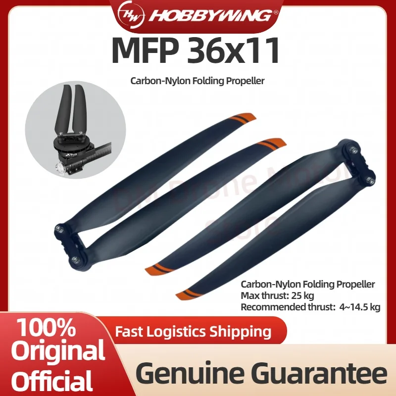 Hobbywing Ofiicial 3611 Propeller Carbon-Nylon Folding Propeller For X9 G2L Motor Integrated Drone Propulsion System Motor