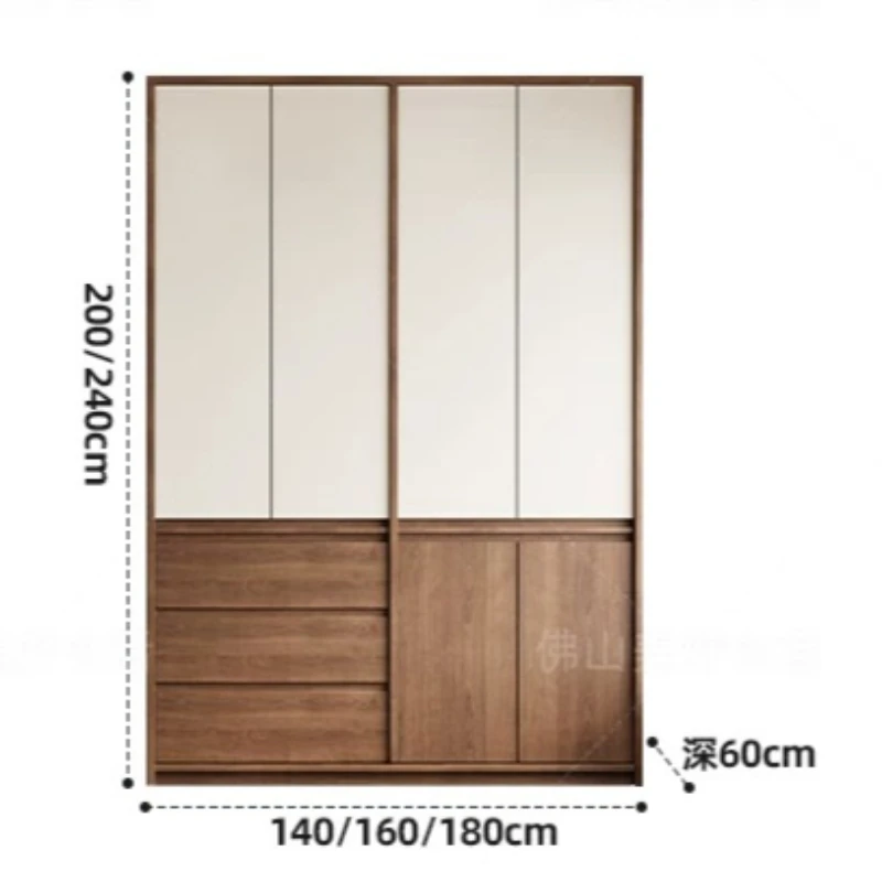 Rail Bookcase Wardrobe Solid Wood Rack Drawer Drawers Wardrobe Closet Storage Armadio Camera Da Letto Furniture For House