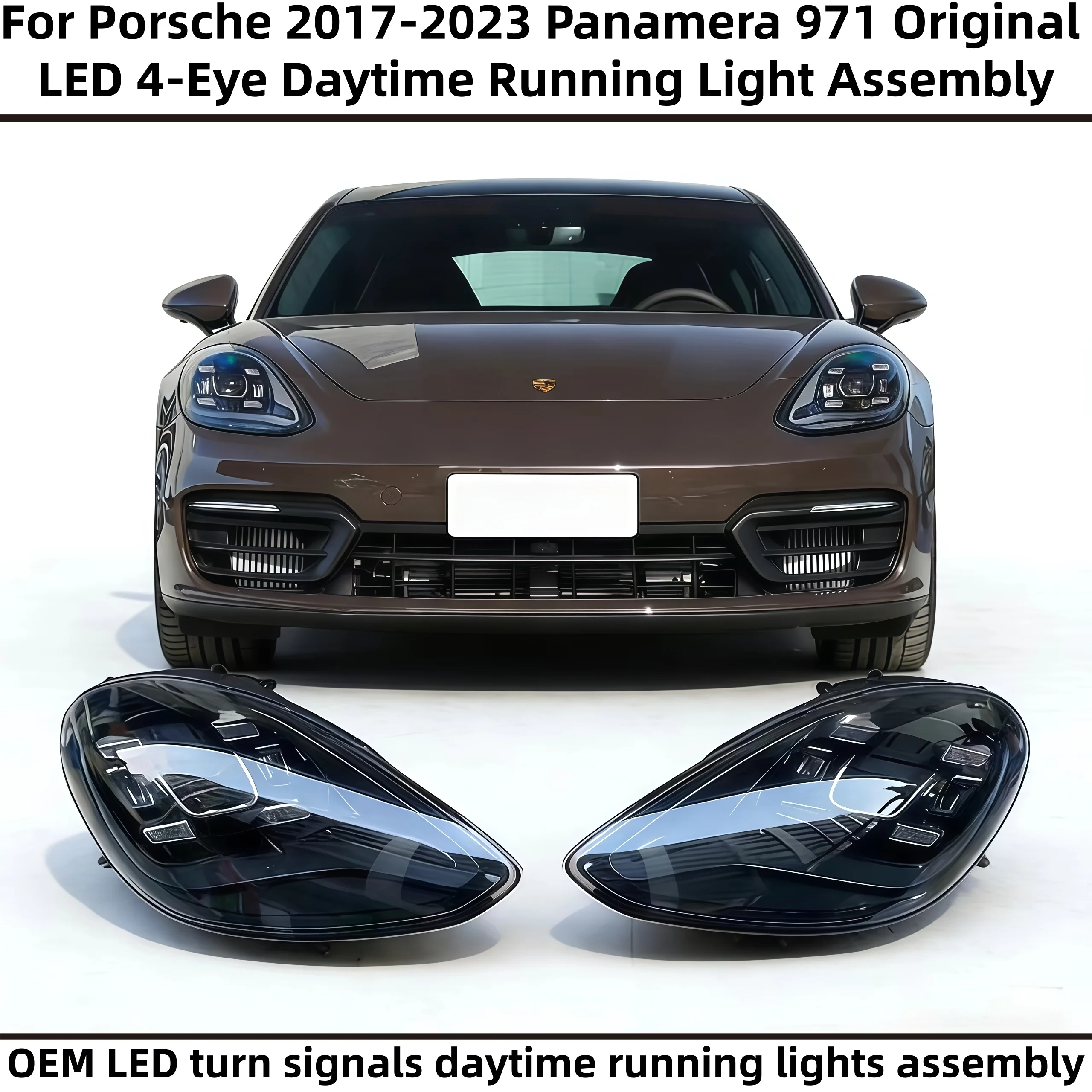 

For Porsche 2017-2023 Panamera 971 Original LED 4-Eye Daytime Running Light Assembly