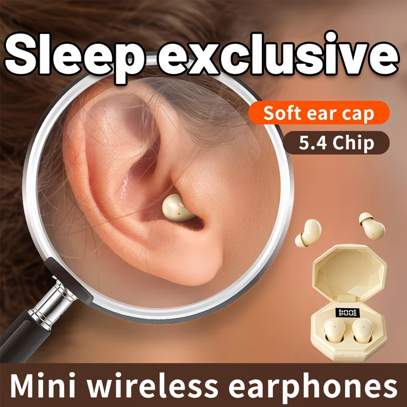 Audífonos para dormir SK45 ultrafinos, mini, invisibles, con calidad de sonido HIFI, ideales para escuchar música durante el ejercicio.