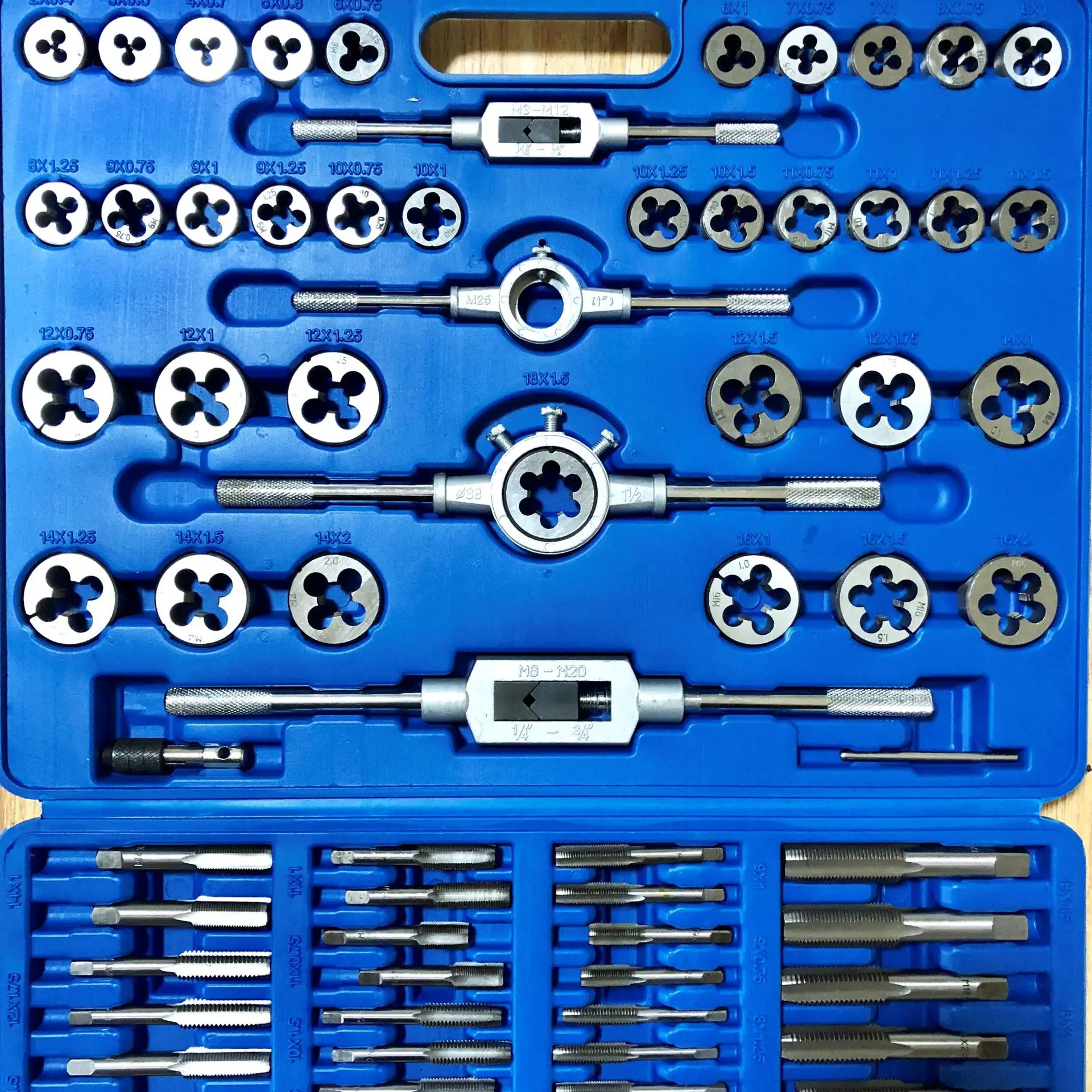 Hardware tools 110PC sets of taps, die sets, screw repair sets