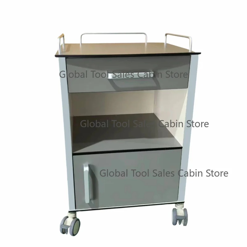 

Modern Aluminum Alloy Mobile Bedside Locker With Overbed Table for Bedroom Living Room Factory Direct