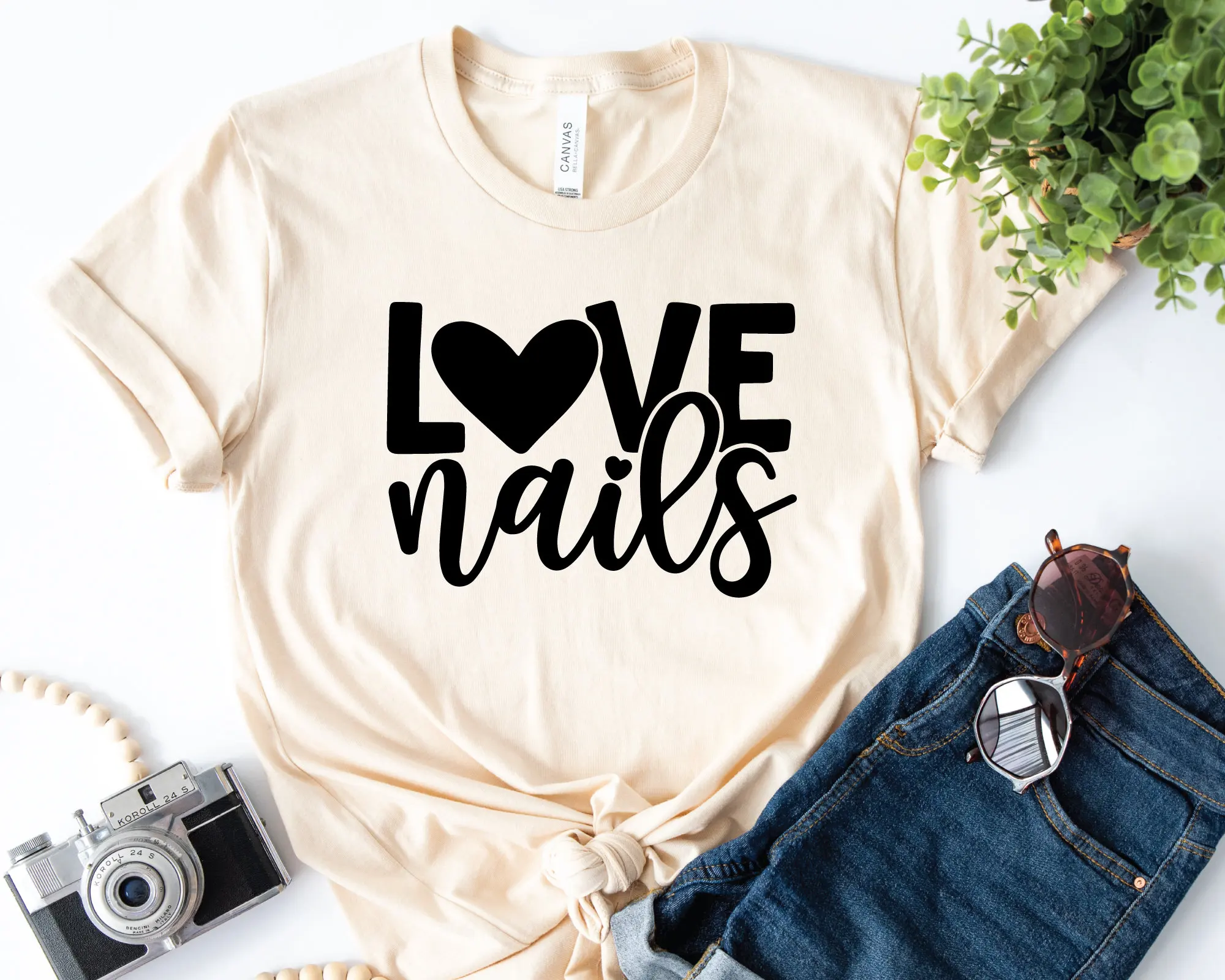 Nails T Shirt Love Nail Technician Manicurist Tech Heart