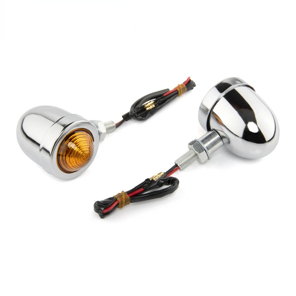 2pcs Bullet Motorcycle Turn Signal Light Indicator Blinker Retro Lamp for Harley Davidson Honda Yamaha Bobber Chopper