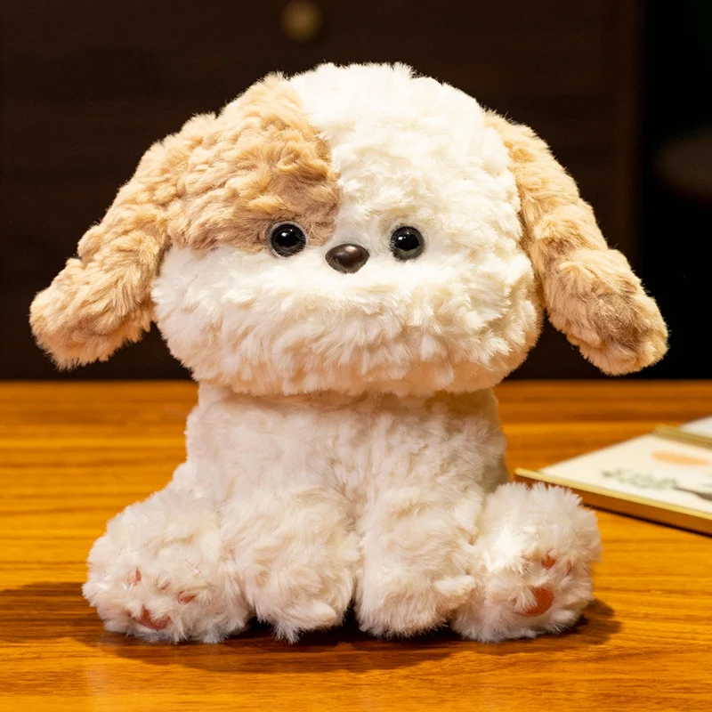 22cm encantador perro esponjoso de peluche perro regordete sin cola lindo Animal almohada suave hogar Dcero mascotas juguetes regalos de cumpleaños