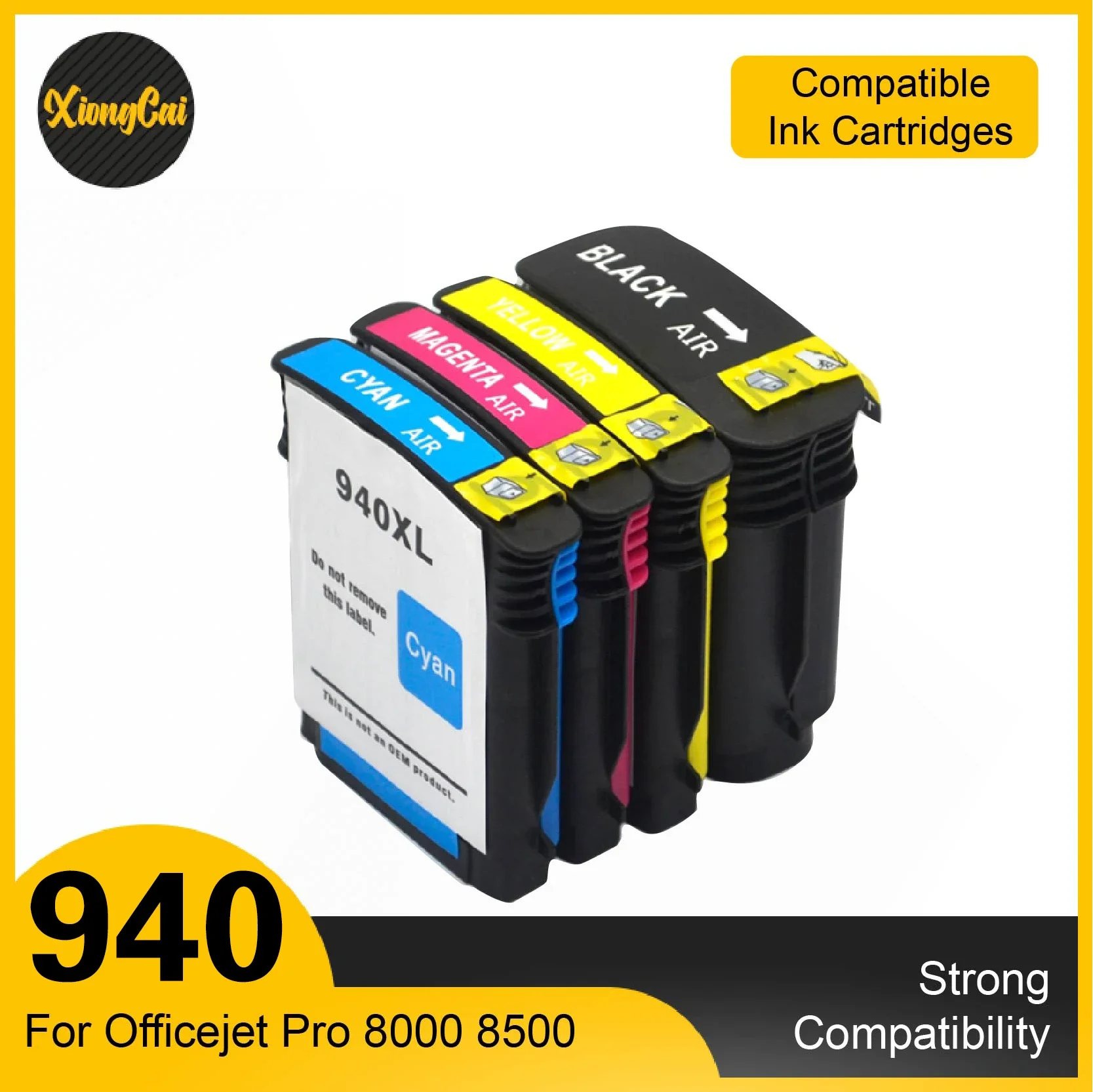 NEW 940XL Compatible Ink Cartridges With Chip 4X For HP940 printer For HP Officejet Pro 8000 8500 8500A Printers 940 XL