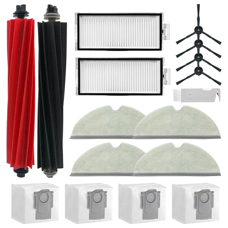 Запчасти для Roborock Q8 Max, Q8 Max +,Q5 Pro, сменные детали, аксессуары, основная боковая щетка, Hepa фильтр, Швабра, пылесборник