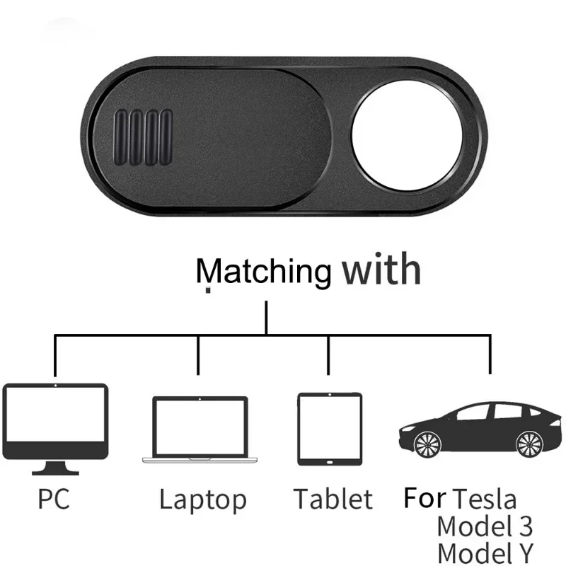 Capas de câmera para Tesla Modelo 3 Y, Webcam Slide Blocker, Privacy Protector, Anti-peep, deslizante Camera Cover para iPad Laptop, 1pc, 10 pcs