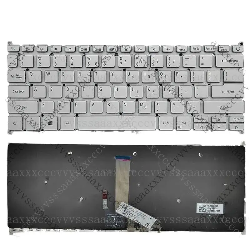 

Новая клавиатура с подсветкой и американской раскладкой для Acer Swift SF314-42 SF314-42-R5NF N19C4 N19H4 SF314-57G-52XG серебристый == #