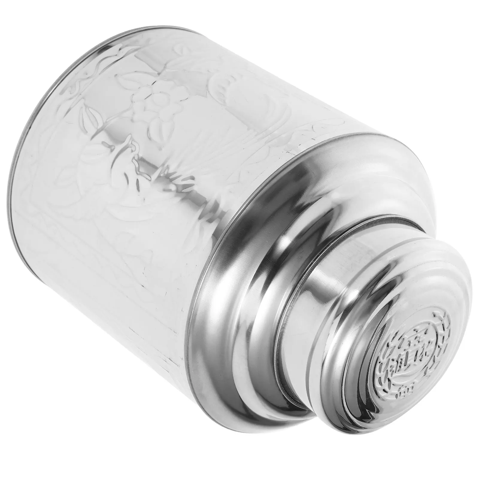 

Stainless Steel Tea Canister 1000g Airtight Kitchen Storage Jar for Coffee Sugar Flour Loose Leaf Canisters Metal Silver