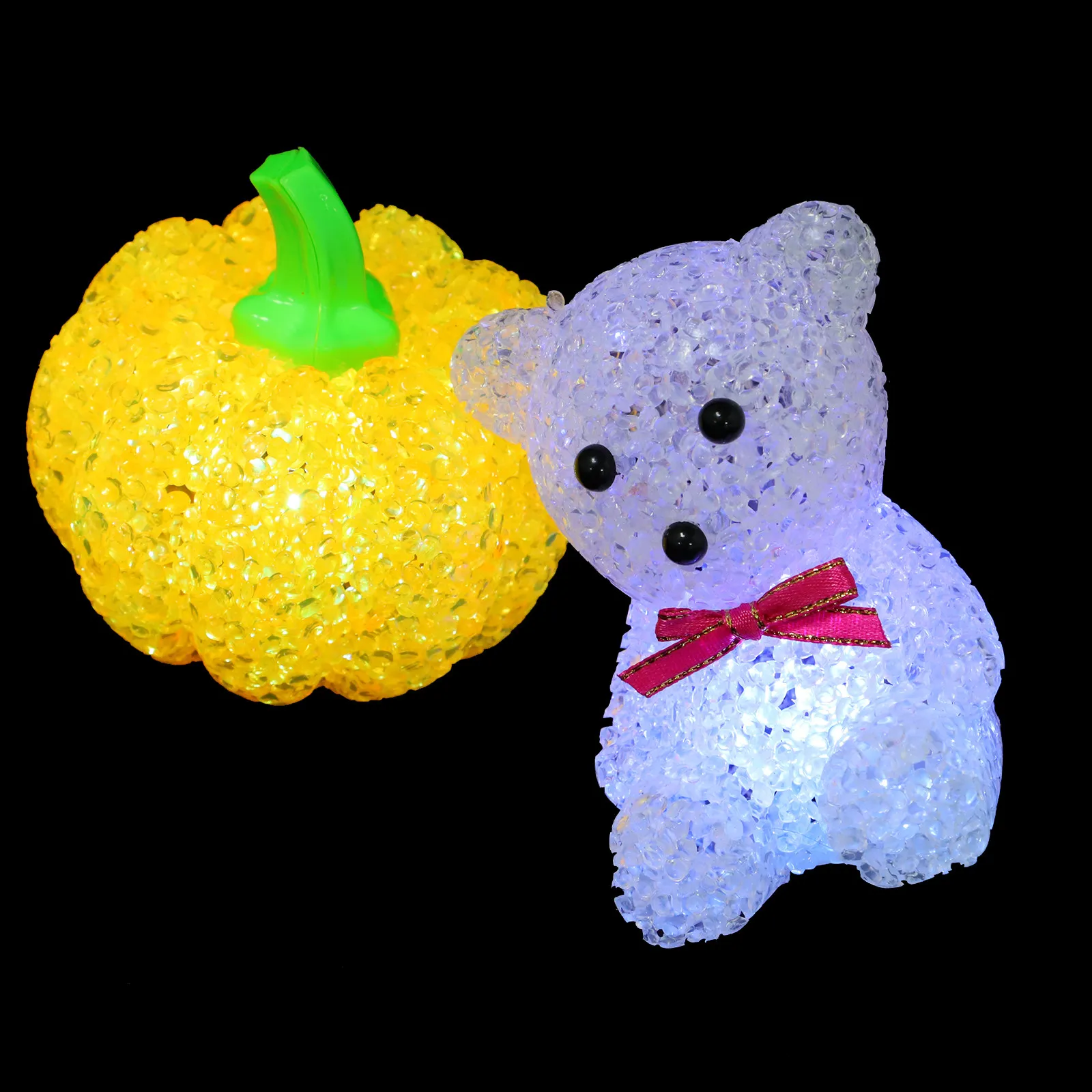 

2 шт. светодиодных светильников в форме тыквы для Хэллоуина, премиум-класса, декоративные ночники для магазинов, торговых центров, баров, караоке-баров, создания праздничной атмосферы