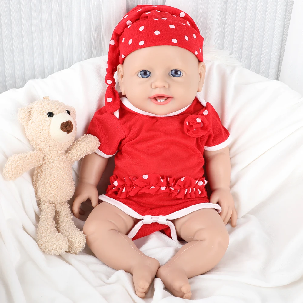 IVITA WG1508 16inch 100% Silicone Reborn Baby Doll 2566g Realistic Soft Touch Dolls for Children And Adults Christmas Gift