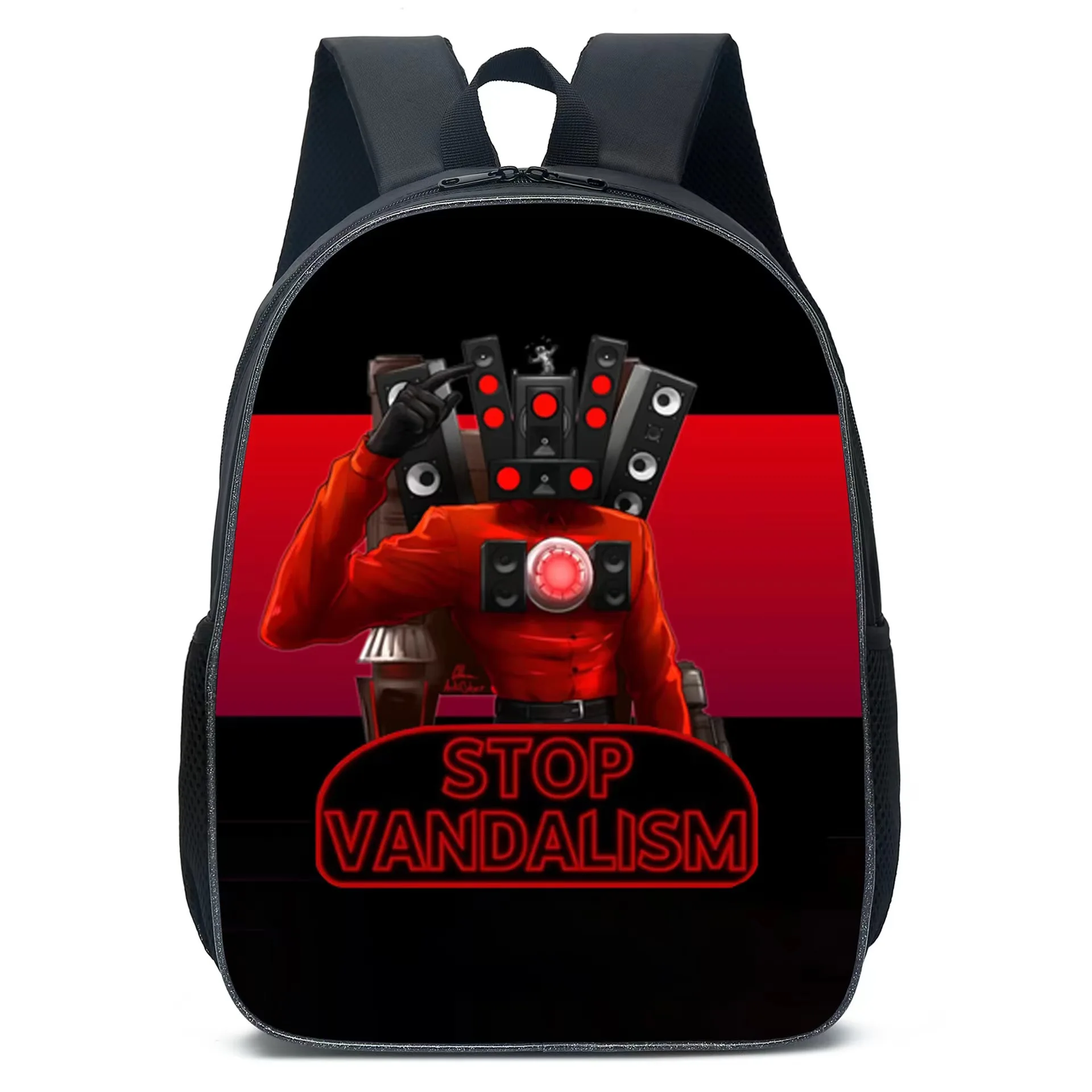 حقيبة مدرسية مطبوعة برسوم كرتونية للمرحاض من Skibidi لحقيبة الظهر الابتدائية، حقائب مدرسية كبيرة للرسوم المتحركة للأولاد والبنات، حقائب أطفال متينة