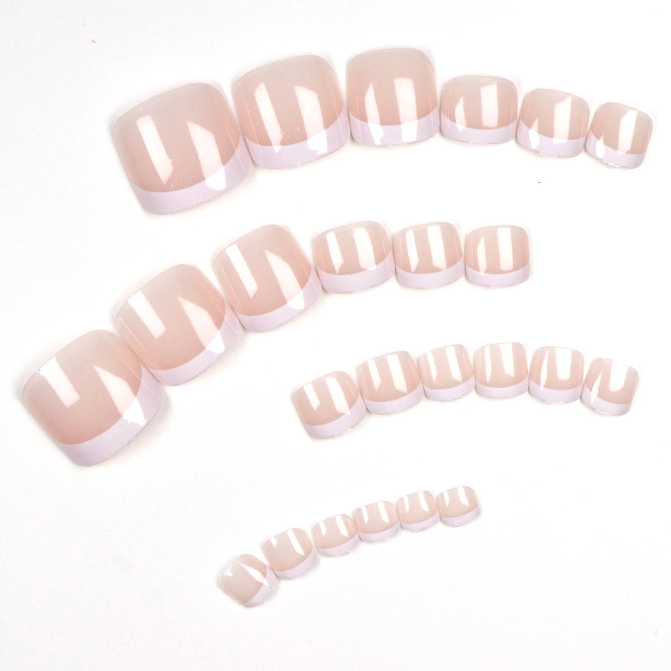 96 قطعة نصائح فرنسية اضغط على أظافر اضغط على الأظافر مربع الاكريليك اضغط على أصابع القدم مسمار نصائح عصا اصطناعية أظافر تلميح